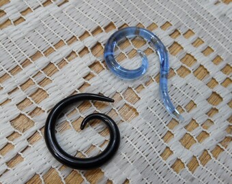 Glass spirals 8g single spiral size 8 gauge listing for 1 spiral, black