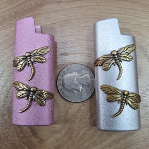 Lighter case, dragonfly lighter case, Mini Bic disposable lighter case, gift for girlfriend, Sister gift, dragonfly lover gift image 4
