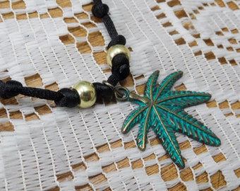 Pot leaf necklace, Marijuana accessories, Pot leaf charm, 420gifts, Cannabis leaf necklace, marijuana necklace