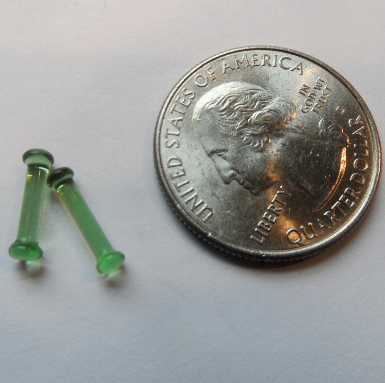Glass Plugs 12g transparent green glass plug 12 gauge