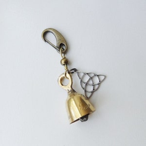 Guardian Biker Bell, trinity charm, bell for motorcycles, Brass Bell, Biker gift, stocking stuffer, gift for biker, motorcycle bell