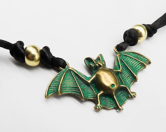 Collier de chauve-souris, bijoux de chauve-souris pour femmes, cadeau d'amant de chauve-souris, collier de chauve-souris pour femme, collier de chauve-souris goth, accessoires de chauve-souris, bijoux de chauve-souris pour hommes