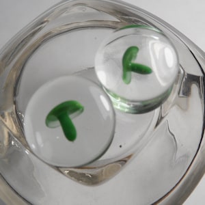 Glass plugs, 5/8 inch plug, clear with mushroom, glass plugs 5/8 gauge