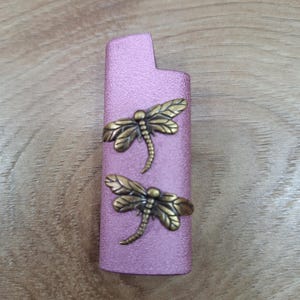Lighter case, dragonfly lighter case, Mini Bic disposable lighter case, gift for girlfriend, Sister gift, dragonfly lover gift image 5