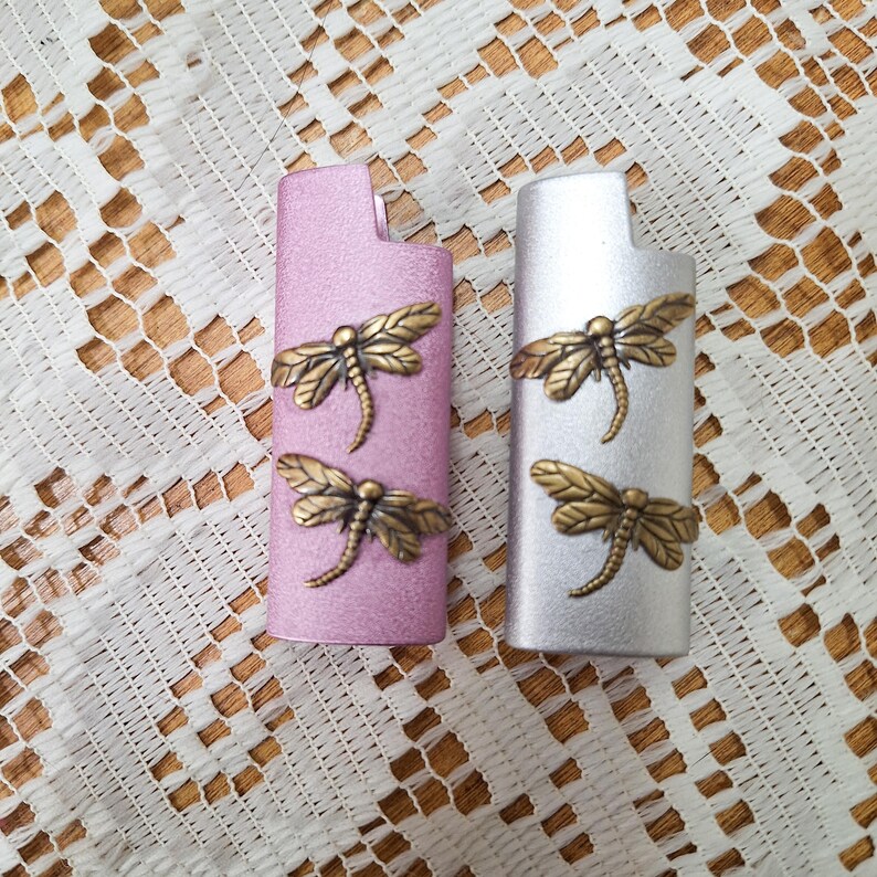 Lighter case, dragonfly lighter case, Mini Bic disposable lighter case, gift for girlfriend, Sister gift, dragonfly lover gift image 7