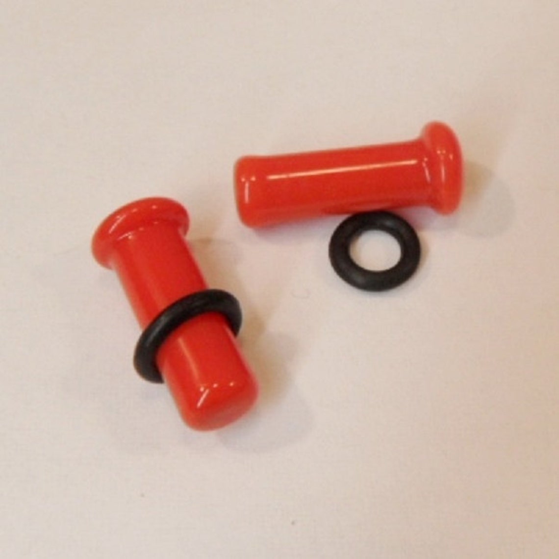 Glass gauges 4g red plugs size 4 gauge Etsy