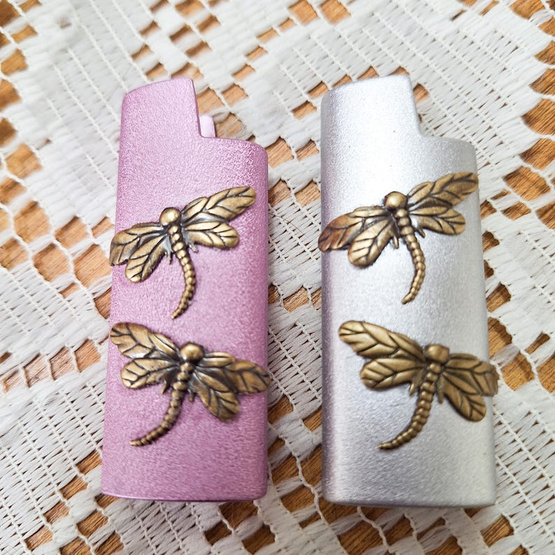 Lighter case, dragonfly lighter case, Mini Bic disposable lighter case, gift for girlfriend, Sister gift, dragonfly lover gift image 8