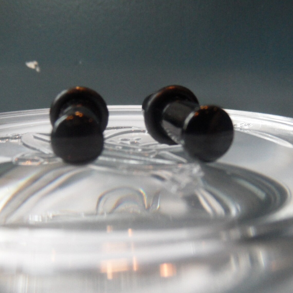 Glass Gauges 4g Black Plugs Size 4 Gauge Etsy