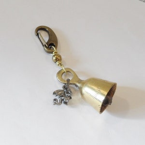Guardian Biker Bell, dragon charm, bell for motorcycles, Brass Bell, Biker gift, stocking stuffer, dragon lovers gift, motorcycle bell