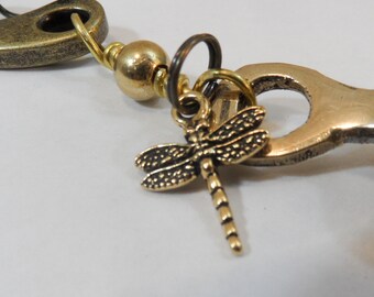 Guardian Biker Bell, dragonfly charm, dragonfly lovers gift, Brass Bell, Biker gift, stocking stuffer, gift for biker, motorcycle bell