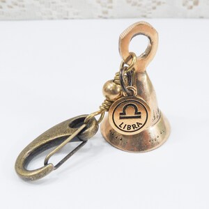Guardian biker Bell, Libra charm, bell for motorcycles, Brass Bell, Gift for Libra, Biker gift, Zodiac gift, stocking stuffer, biker bell