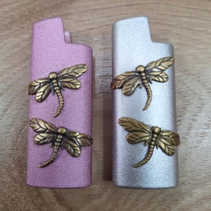 Lighter case, dragonfly lighter case, Mini Bic disposable lighter case, gift for girlfriend, Sister gift, dragonfly lover gift image 3
