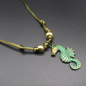 Seahorse necklace, Seahorse gifts, Ocean necklace, Nautical jewelry, Seahorse lover&#39;s gift, Gift under 20, Beach jewelry