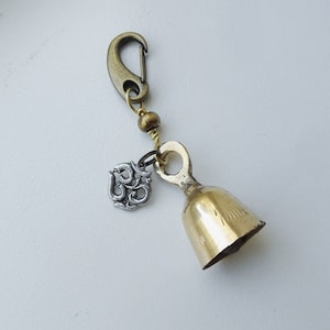 Guardian Bell, Om charm, bell for motorcycles, Brass Bell, Biker gift, stocking stuffer, biker bell, gift for biker, motorcycle bell