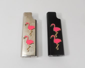 Lighter case, Pink Flamingo lighter case, disposable lighter case, gift for girlfriend, Gift for Pink Flamingo lover, stocking stuffer