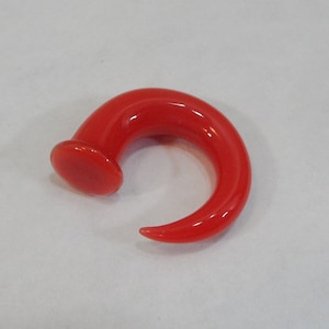 Glass Spiral, 0g single talon, pyrex glass spiral, single gauge spiral, listing is for 1 talon