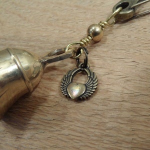 Guardian biker Bell, heart wing charm, bell for motorcycles, Biker gift, stocking stuffer, biker bell, gift for biker, motorcycle bell
