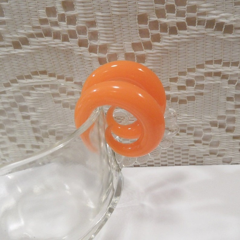 Glass Spiral 00g orange glass spiral 00 gauge spiral