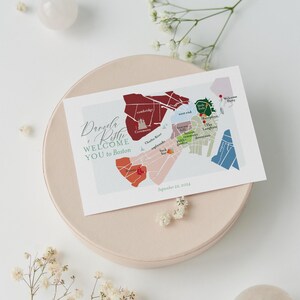 Cartão postal personalizado da cidade | Lembrança personalizada, lembrança para eventos e casamentos