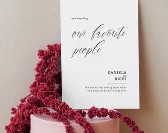 Our Favorite People Template | Find Your Seat Sign at a Destination Wedding