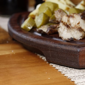 Handcrafted Square Iroko Wood Cutting & Serving Board -Elegant Design for Versatile Use in the Kitchen | Naturally Oiled for Durability,gift