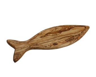Fish-Shaped Olive Wood Serving Board –Handcrafted,Eco-Friendly Design for Elegant Versatile Food Presentation,Perfect for Home Entertaining