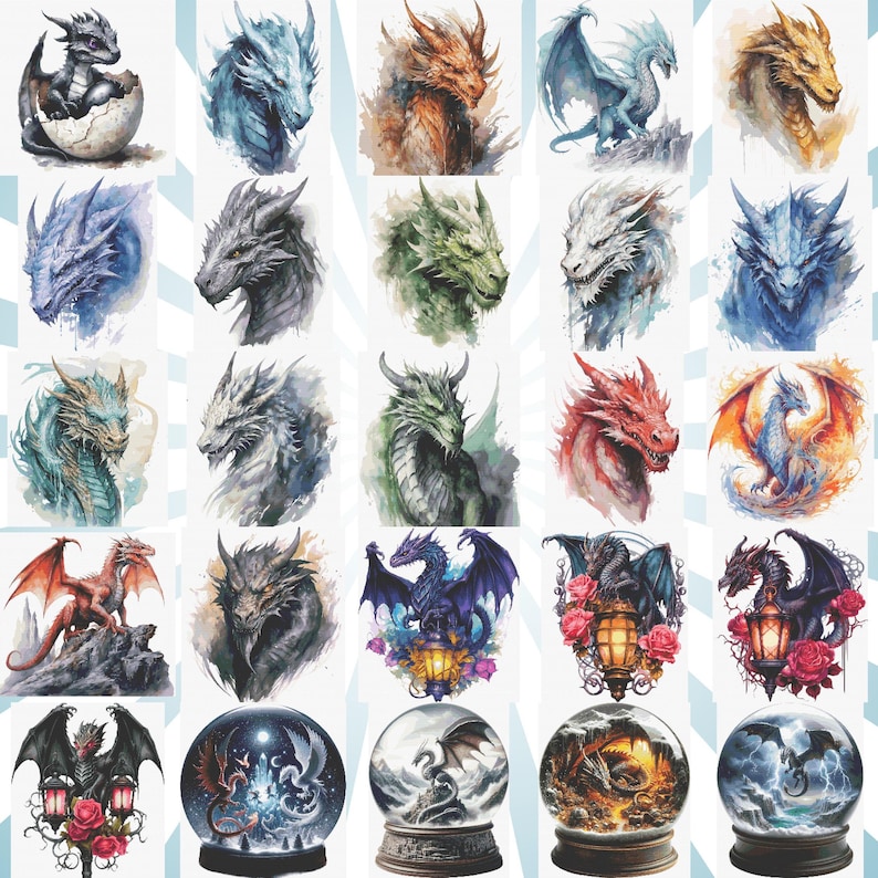 Fantasy Dragon Cross Stitch Pattern Bundle: Modern Embroidery Art (PDF ...