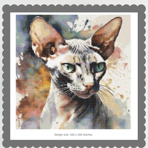 Cat Cross Stitch Pattern   Cat Cross Stitch   Cross Stitch Pattern  Simple Cross Stitch  Beginner Pattern   Embroidery Pattern  Cat