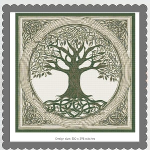 Celtic Tree of Life Cross Stitch Pattern  Celtic Cross Stitch Cross Stitch Pattern Simple Cross   Stitch Beginner Pattern Embroidery Pattern