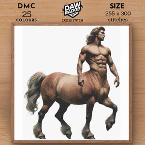 Centaur Cross Stitch Pattern: Fantasy Animal Embroidery (PDF, SVG)