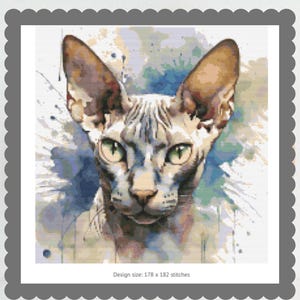 Cat Cross Stitch Pattern   Cat Cross Stitch   Cross Stitch Pattern  Simple Cross Stitch  Beginner Pattern   Embroidery Pattern  Cat