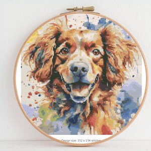 Dog Cross Stitch Pattern   Dog Cross Stitch   Cross Stitch Pattern  Simple Cross Stitch  Beginner Pattern   Embroidery Pattern  Dog