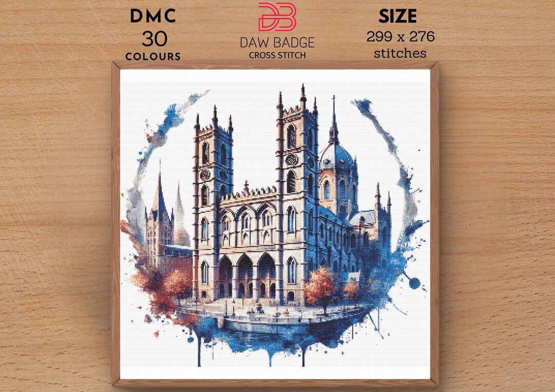 Montreal Notre Dame Basilica Famous Country Travel Cross Stitch Pattern ...