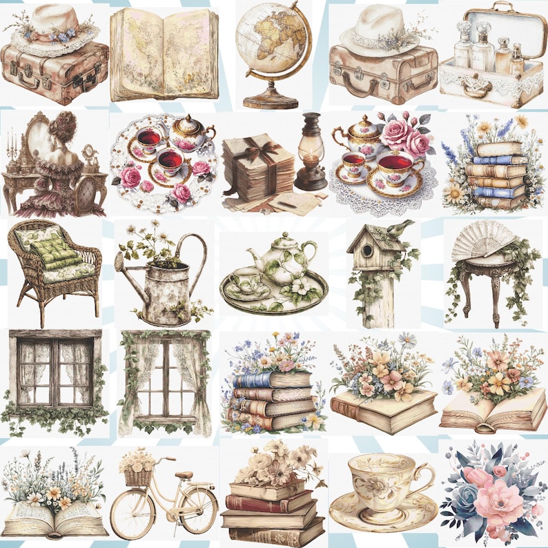 Vintage Cross Stitch Pattern Bundle: (PDF, SVG) Series A image 3