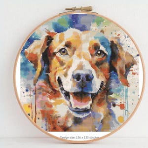 Dog Cross Stitch Pattern   Dog Cross Stitch   Cross Stitch Pattern  Simple Cross Stitch  Beginner Pattern   Embroidery Pattern  Dog