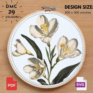 Kreuzstichmuster Freesie Blumen: Garten Natur Design (PDF / SVG)