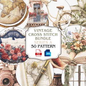 Cross Stitch Pattern, Cross Stitch Bundle, Embroidery Bundle, Pattern Bundle, Stitch Bundle, Cross Stitch Set, Vintage Embroidery, Vintage Cross Stitch, Vintage Pattern, Vintage Crossstitch, Cross Stitch Chart, Digital Cross Stitch, Cross Stitch Project