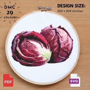 Puede incluir: Diseño de punto de cruz con dos coles rojas en un bastidor de madera. El tamaño del diseño es de 300 x 204 puntadas, con 29 colores. Incluye iconos de archivos PDF y SVG.