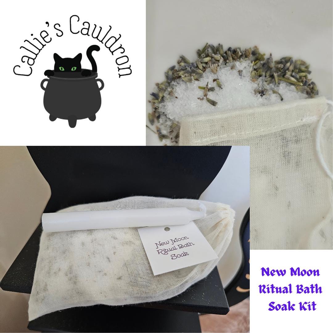 New Moon Ritual Bath Soak Kit - Etsy