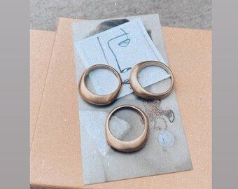 Gold Ring | Brass Ring | Modern Ring | Brass Jewelry | Statement Ring | Leah Pastrana | Seattle, WA | Gold Jewelry