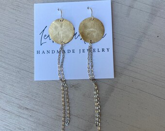 Modern Brass Earrings | Dangle Earrings | Brass Jewelry | Lightweight Earrings | Minimalist |Gold Earrings | Seattle, WA