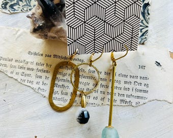 Mix and Match Earring Set, Geometric Earrings, Modern Earrings, Brass Earrings, Studio Sale, Minimalist Earrings, Lightweight Earrings
