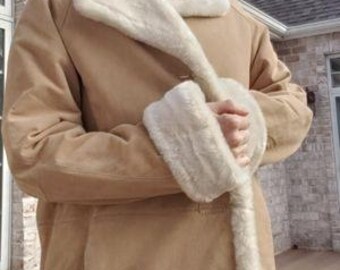 Handmade Shearling Lined Leather Coat | Women's B3 Bomber Style