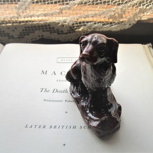 Vintage Red Resin Dog, 1980&#39;s Textured Statue, Noble Hindu Canine Friend, Loyalty Pet, Surviving Dog Breed, Altar Offering,
