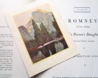 Vintage 1927 Yosemite Menu, Camp Curry, Half Dome Lithograph