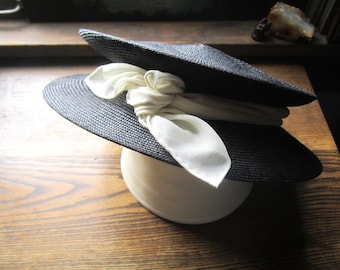 Vintage Patricia Shypertt Hat, Hood River Oregon, Handcrafted Natural Straw Fiber Hat, Pacific Northwest Renowned Milliner