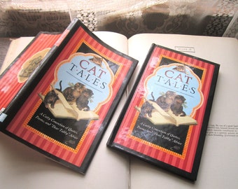 1990's Cat Tales Book, Cat Tales a Catty Concoction of Quotes, Poems, and " Dear Tabby" Advice, Vtg. A Peter Pauper Press Book, Cat People