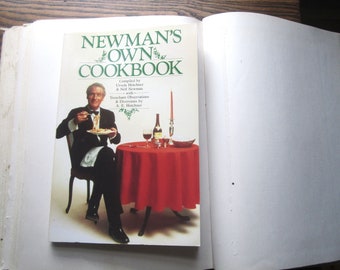 Newman's Own Cookbook, 1980's Newman's Own Foundation, 1985 Recipe Book, Paul Newman, Star Status Photo's Personal Charity, Philanthropist