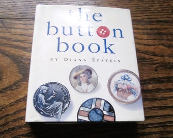 Vintage Button Book, 1990's Miniature Collector's Book The Button Book by Diana Epstein, Collection/Rare Unique Buttons, Quality Gift Book