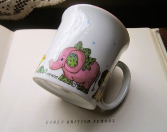 Vintage Lucy Rigg Childs Mug, 1970's Pigglets Enesco Imports, Kids Vintage, Cup, Ceramic Animals, Friendly Childs Cup Cute Colorful Kids Vtg